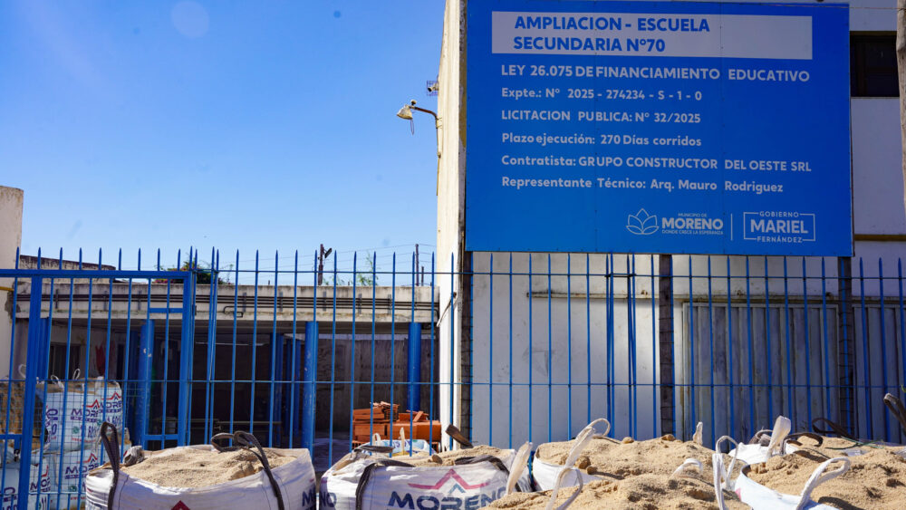 Continúan las mejoras en las escuelas de Moreno