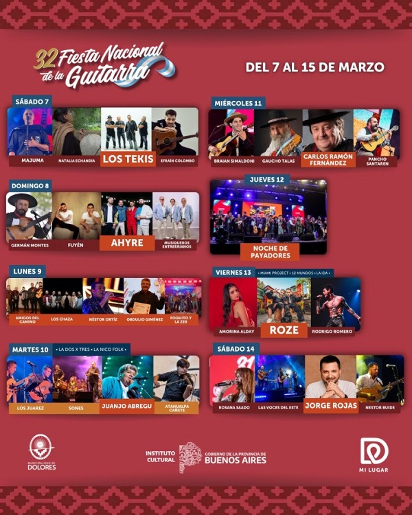 Se viene la Fiesta de la Guitarra 2026 en Dolores