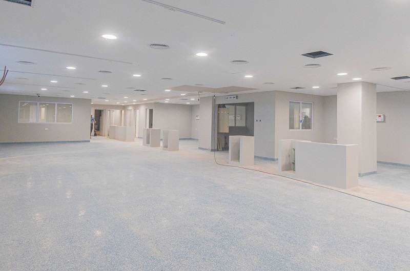 Juan Andreotti visitó la obra de Internación Pediátrica en el Hospital Provincial Cordero