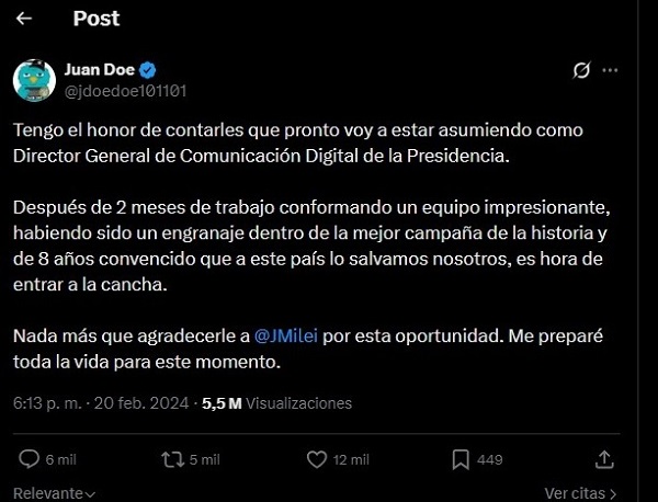 Milei creó una oficina para señalar a medios y a la prensa