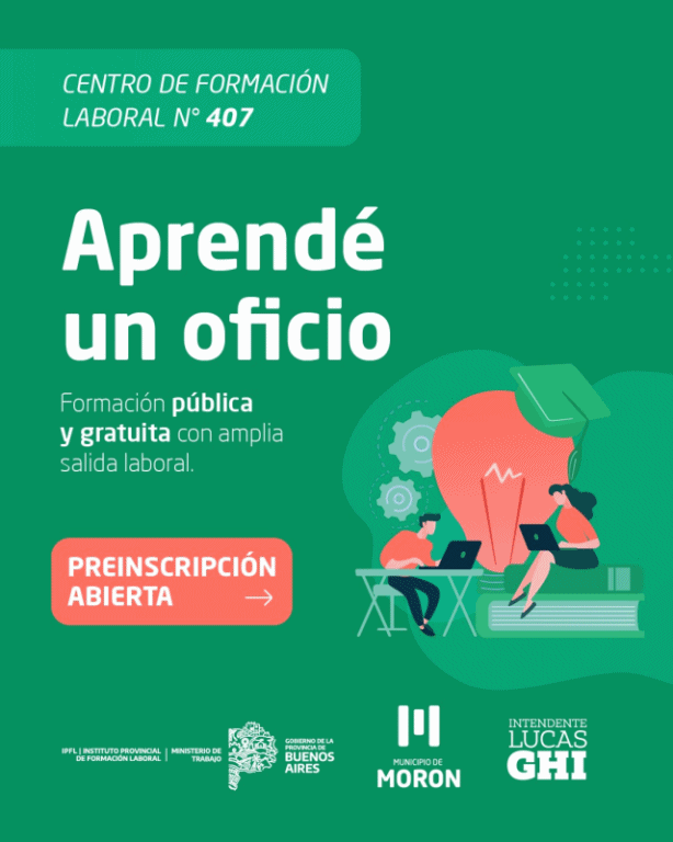 Morón: últimas vacantes para los cursos gratuitos de formación laboral