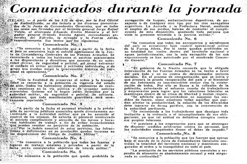 Día Nacional de la MEMORIA por la VERDAD y la JUSTICA 24 de Marzo