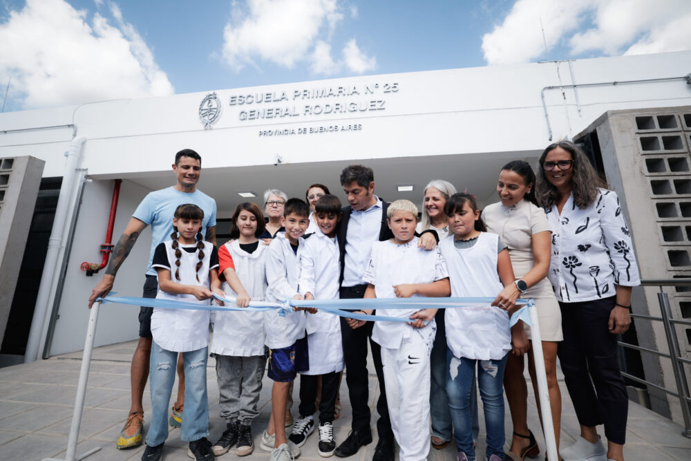 Kicillof inauguró la nueva Escuela Primaria N°25 en Gral. Rodríguez