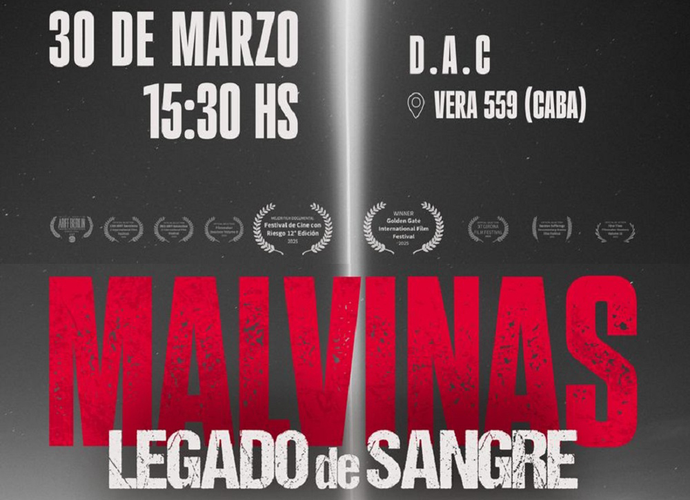 Merlo presenta el documental "Malvinas, legado de Sangre"