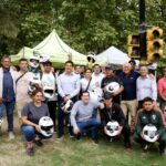 Marinucci encabezó controles viales y entregó cascos junto a Nardini en Malvinas Argentinas