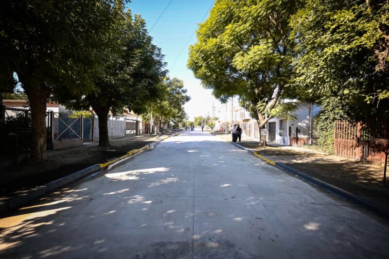 Nardini habilitó una nueva pavimentación en Ing. Adolfo Sourdeaux