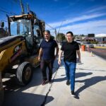 Nardini y Caggiano recorrieron la obra de repavimentación de la Ruta Provincial N° 24 (ex Ruta 197)