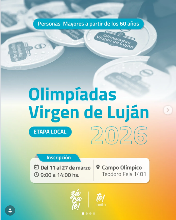 Sumate a una nueva edición de las olimpiadas Virgen de Lujan 2026