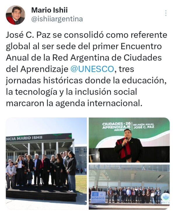 José C. Paz se consolida como referente en el cierre del encuentro anual de la UNESCO