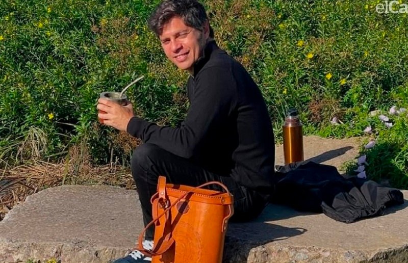 Kicillof junto a su esposa se fue a tomar mates a Punta Lara y fue viral