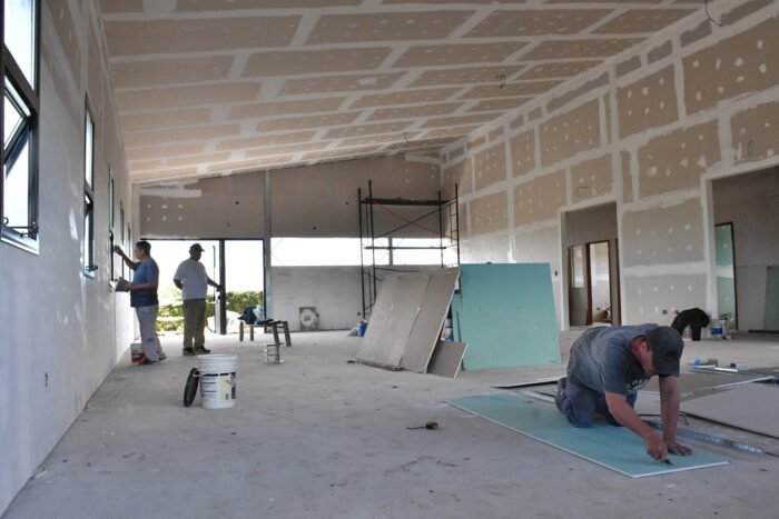 Avanza la construcción de un nuevo SUM en el Parque Deportivo El Palomar