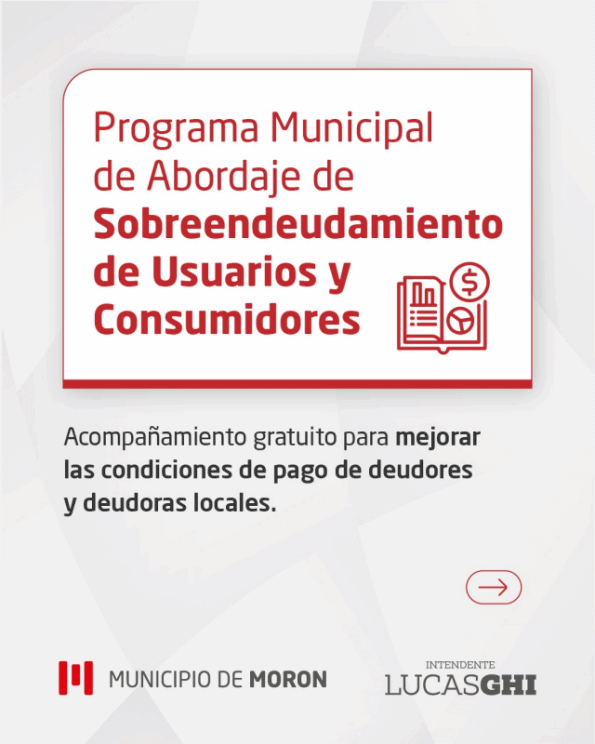Morón: programa integral para abordar el sobreendeudamiento de vecinos y vecinas