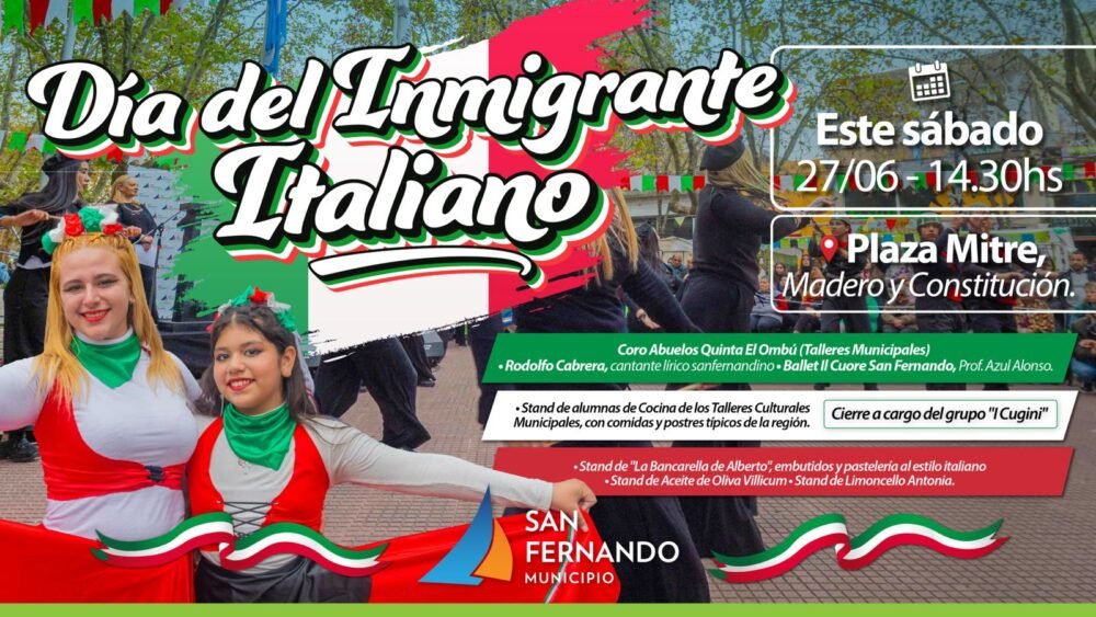 Festejo con italianos, evento de Yoga y más actividades este fin de semana en San Fernando