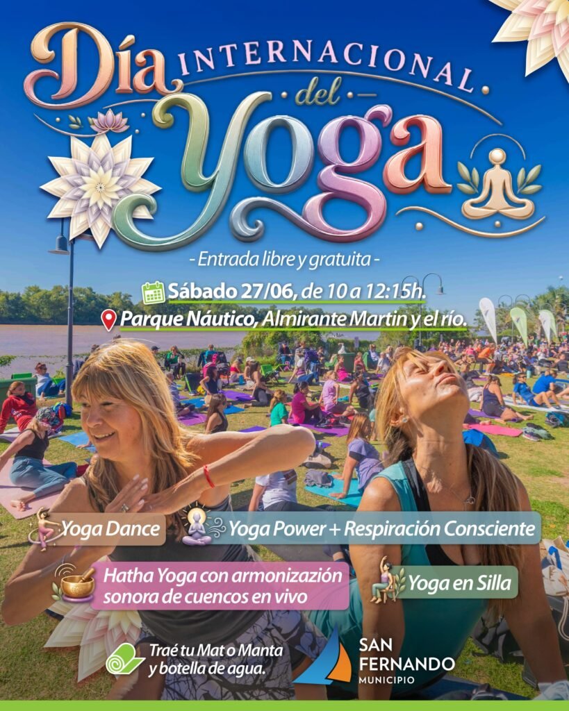 Festejo con italianos, evento de Yoga y más actividades este fin de semana en San Fernando