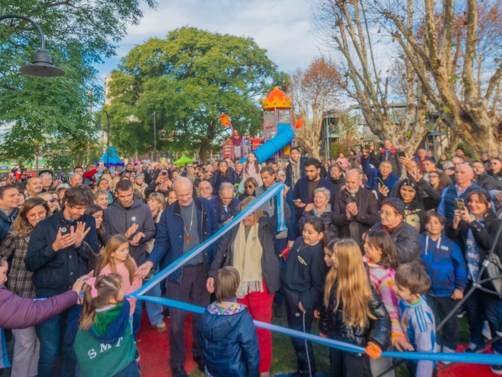 Juan Andreotti inauguró la Nueva Plaza Padre Jorge Luis Lagazio