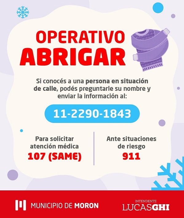 Morón pone en marcha un dispositivo para asistir a personas en situación de calle