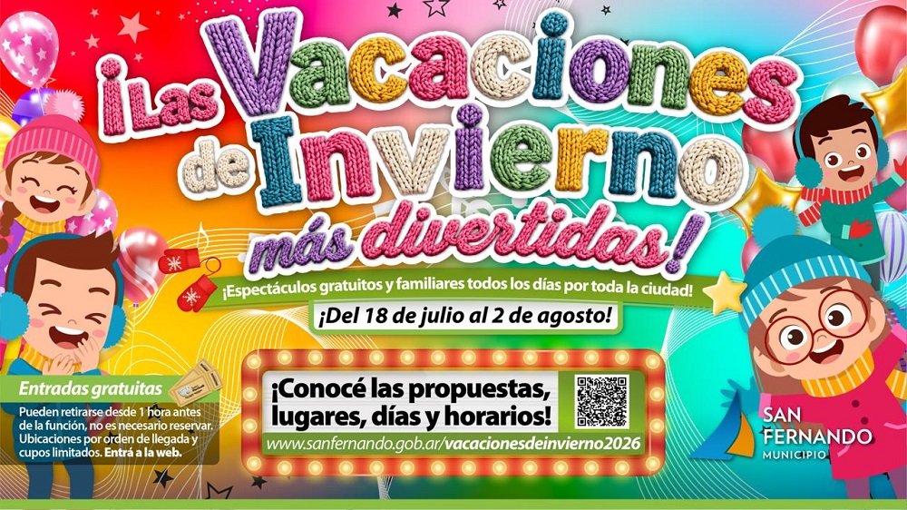 En Vacaciones de Invierno, San Fernando tendrá espectáculos gratuitos en gran cantidad
