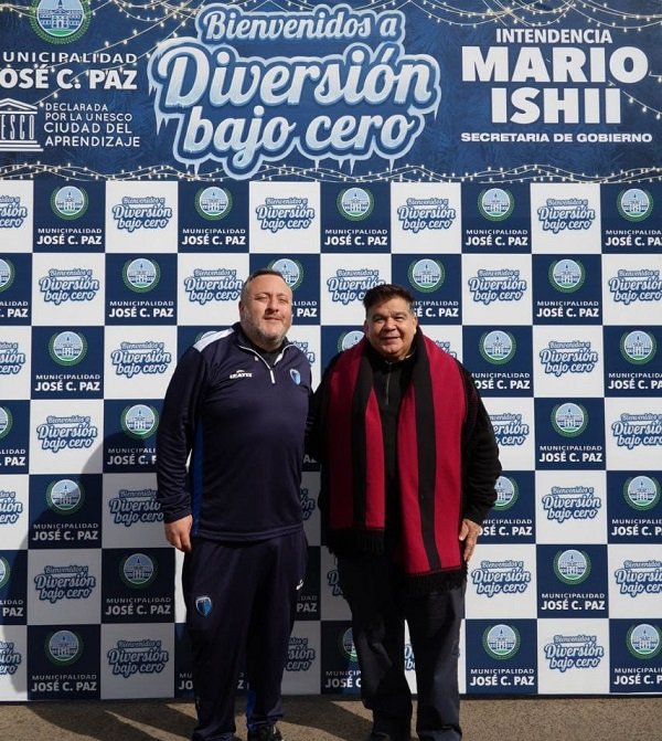 Mario Ishii acompaño a cientos de chicos en Diversión Bajo Cero por las vacaciones de invierno