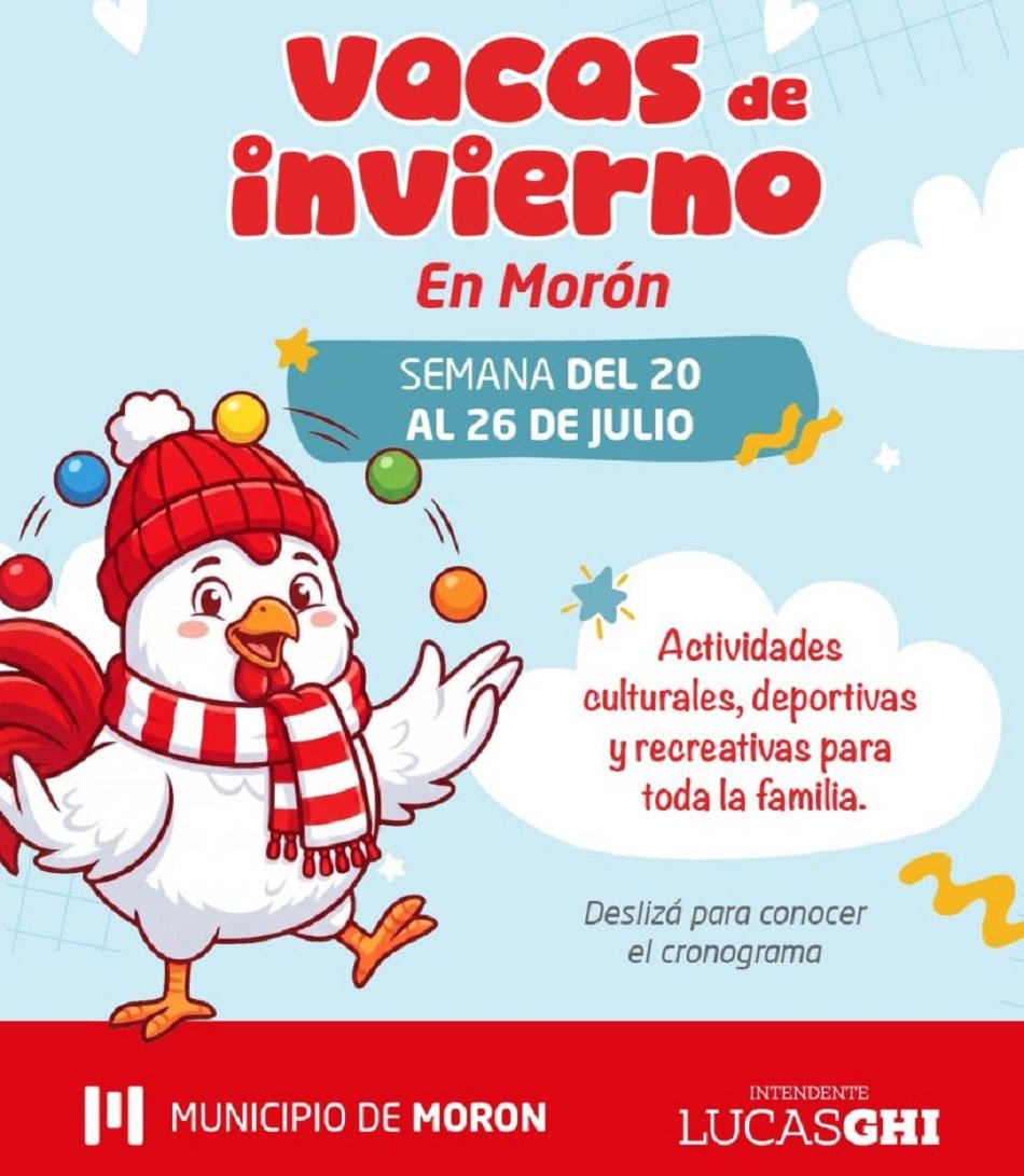 Morón cronograma de actividades gratuitas en las vacaciones de invierno