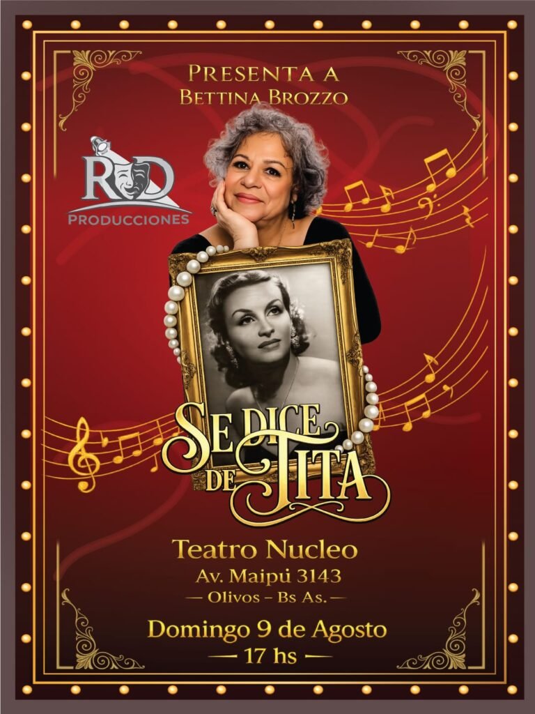 “Se dice de Tita”, el unipersonal homenaje de Bettina Brozzo llega al Teatro Núcleo de Olivos