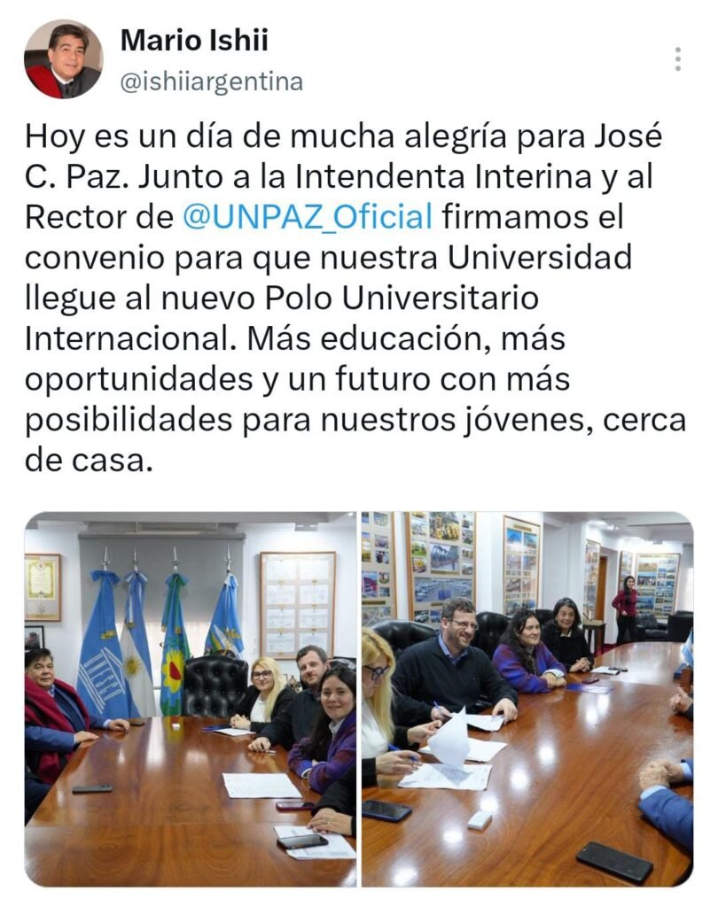 Mario Ishii y UNPAZ sellan una alianza clave para el nuevo Polo Universitario