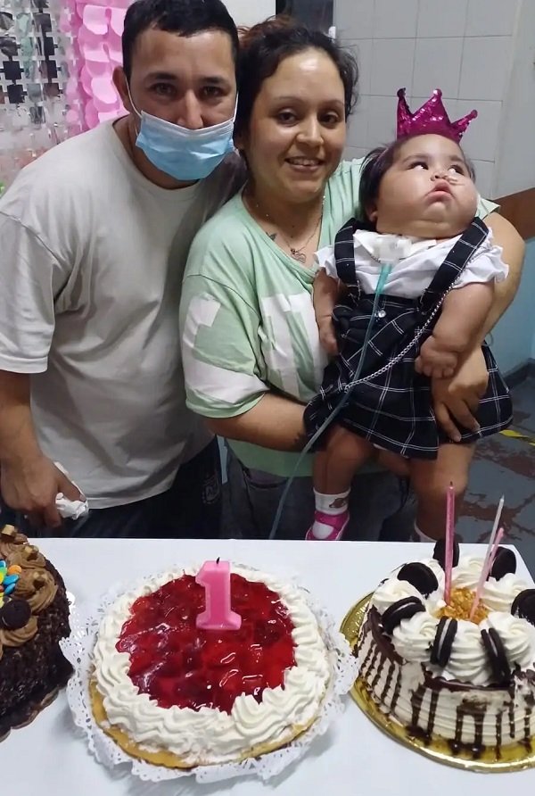 Emily, la bebé que cumplió su primer año en el hospital provincial de San Fernando