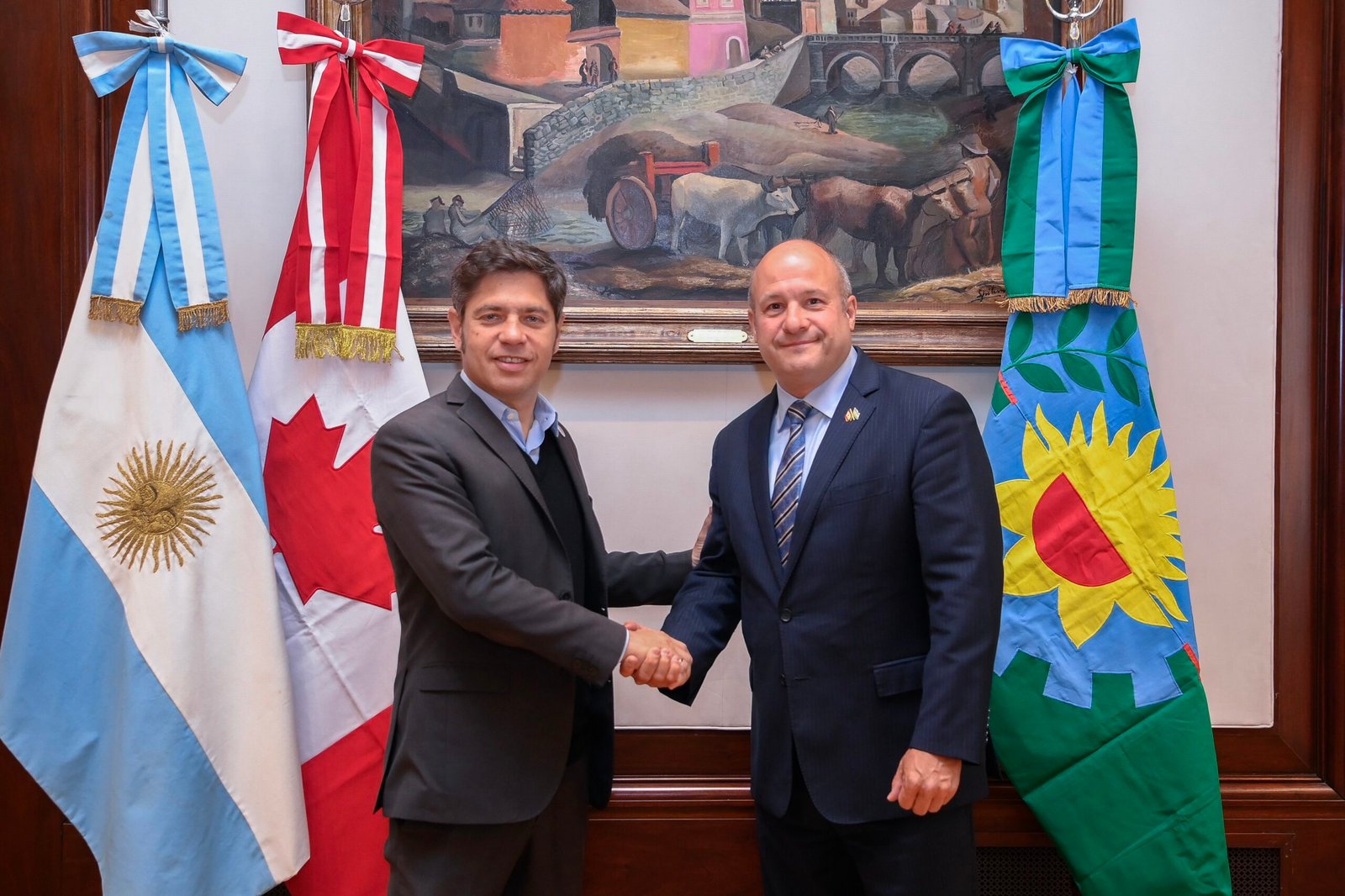 Kicillof se reunió con el embajador de Canadá