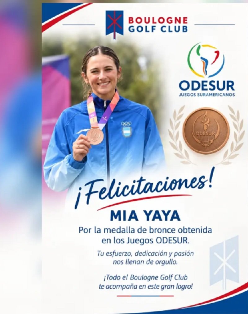 Mia Yaya - Juegos Suramericanos - Golf de Boulogne Medalla Bronce