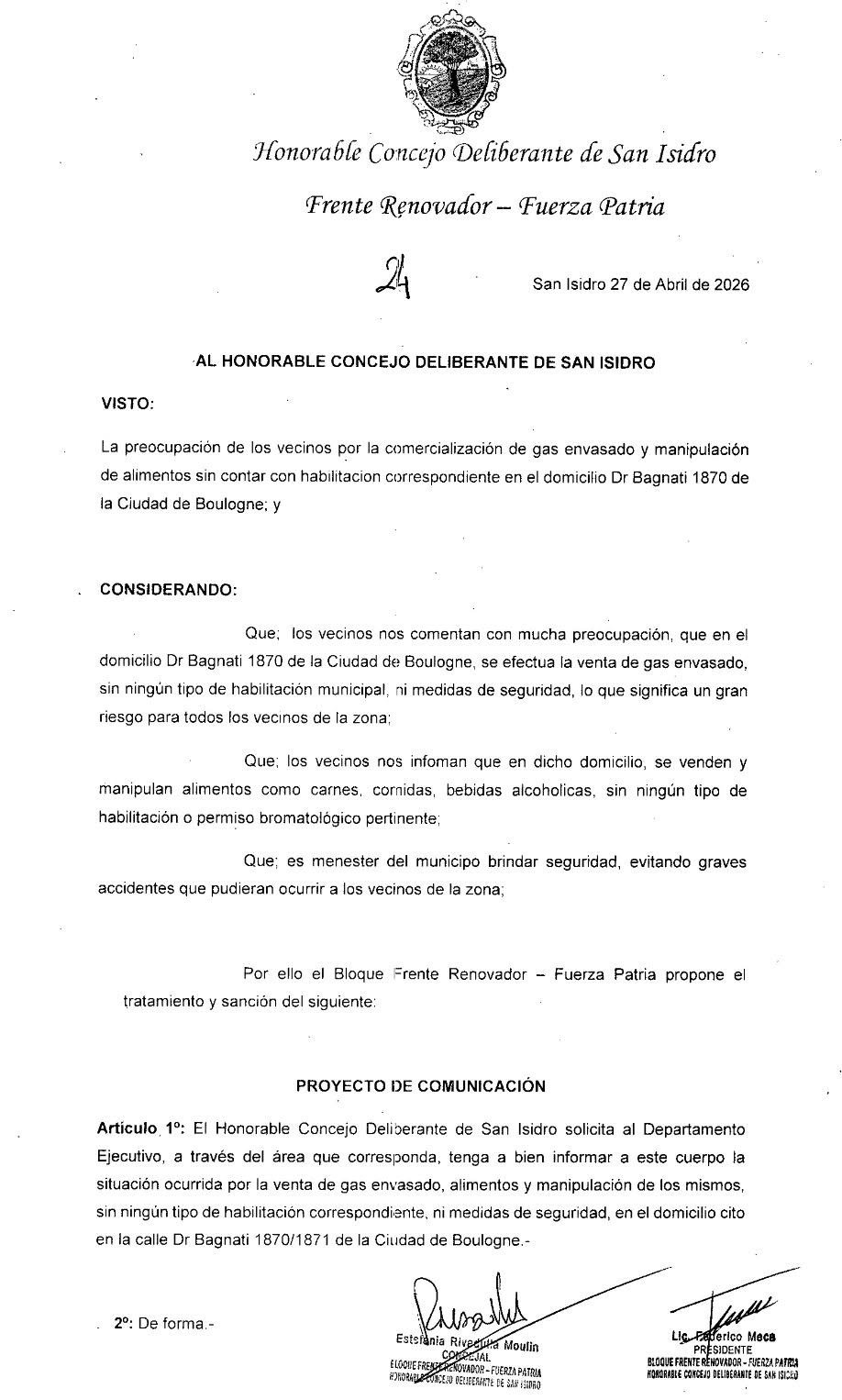 B° Santa Ana - Boulogne - vecinos reclaman