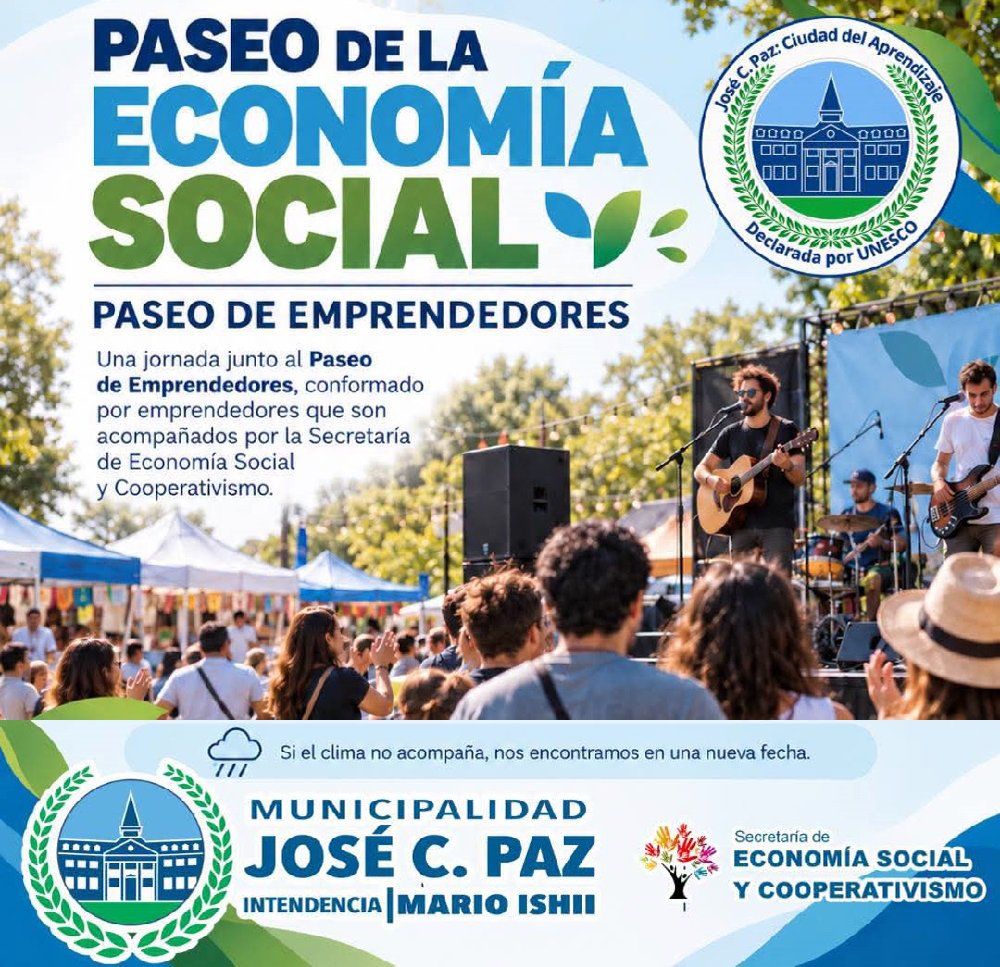 Este sábado 3 de octubre nueva jornada del Paseo de la Economía Social en José C. Paz