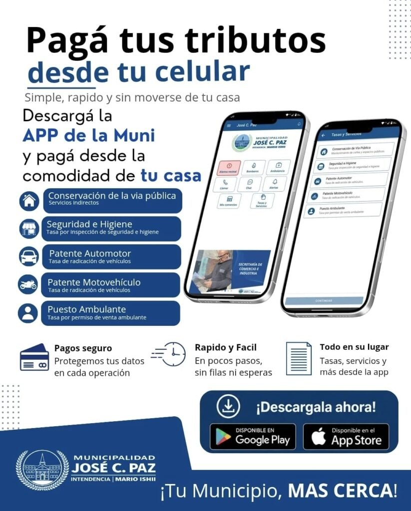 José C. Paz acelera la digitalización municipal: cómo pagar tributos y hacer trámites sin salir de casa