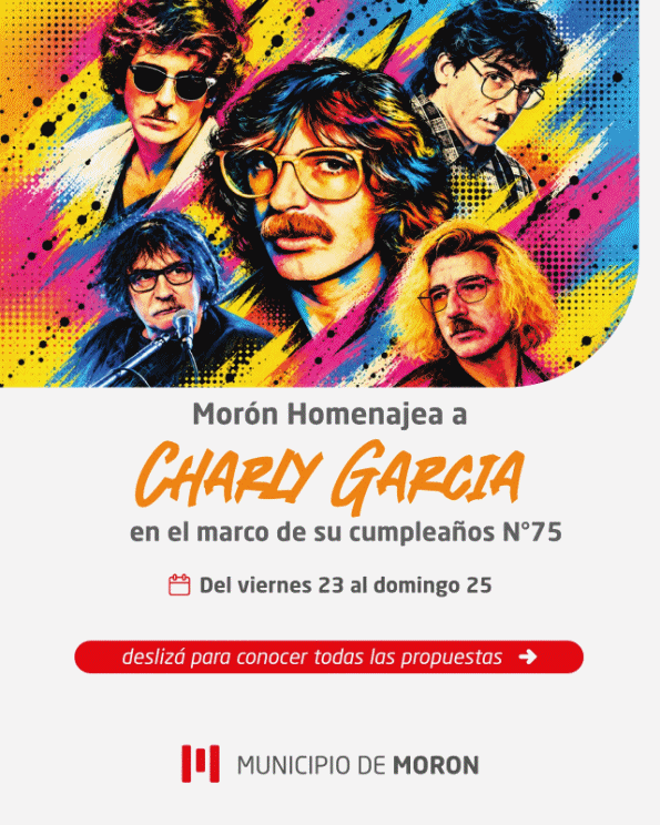 Morón celebra los 75 años de Charly García con un ciclo de cine y música
