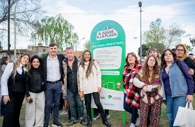 Morón inauguró una nueva plaza en el Corredor Stevenson