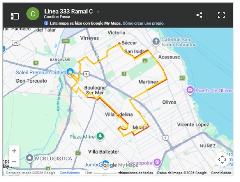 linea 333 -bajo boulogne .nuevos recorridos