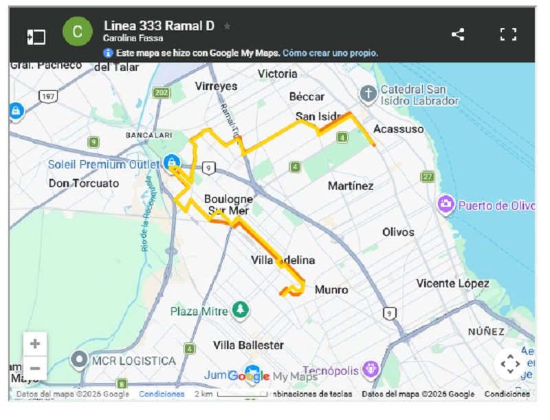 linea 333 -bajo boulogne .nuevos recorridos